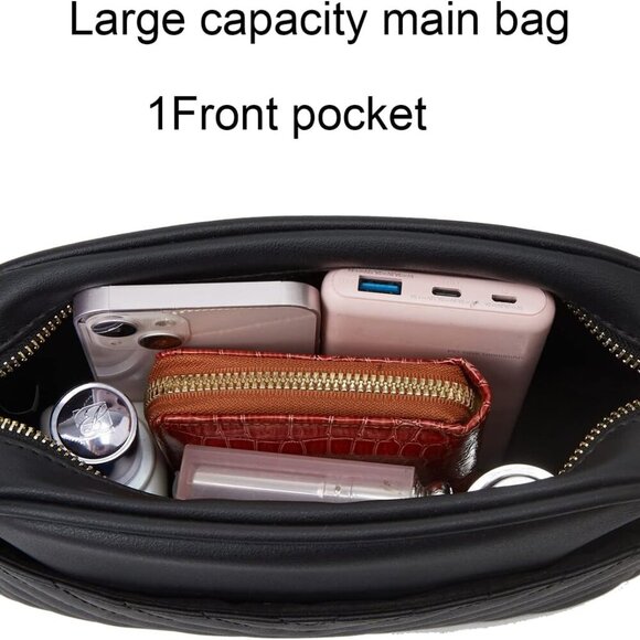 Phone Crossbody Bag with Chain Strap, Lightweight Vegan Leather Shoulder Purse f - Picture 3 of 6